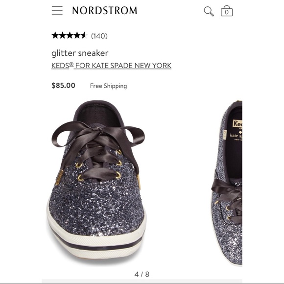 kate spade Shoes - Kate Spade Keds Navy Glitter size 7